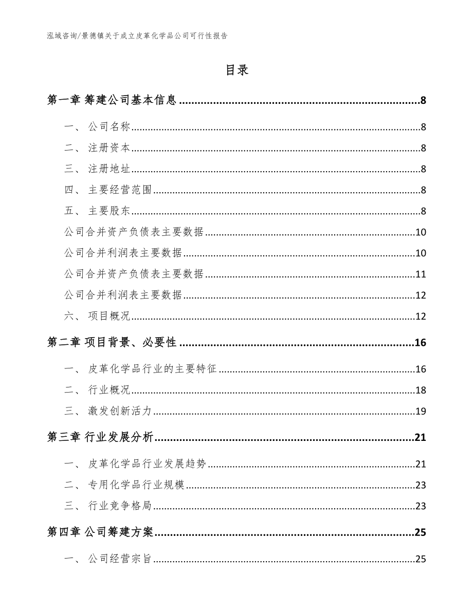 景德镇关于成立皮革化学品公司可行性报告【参考模板】_第2页