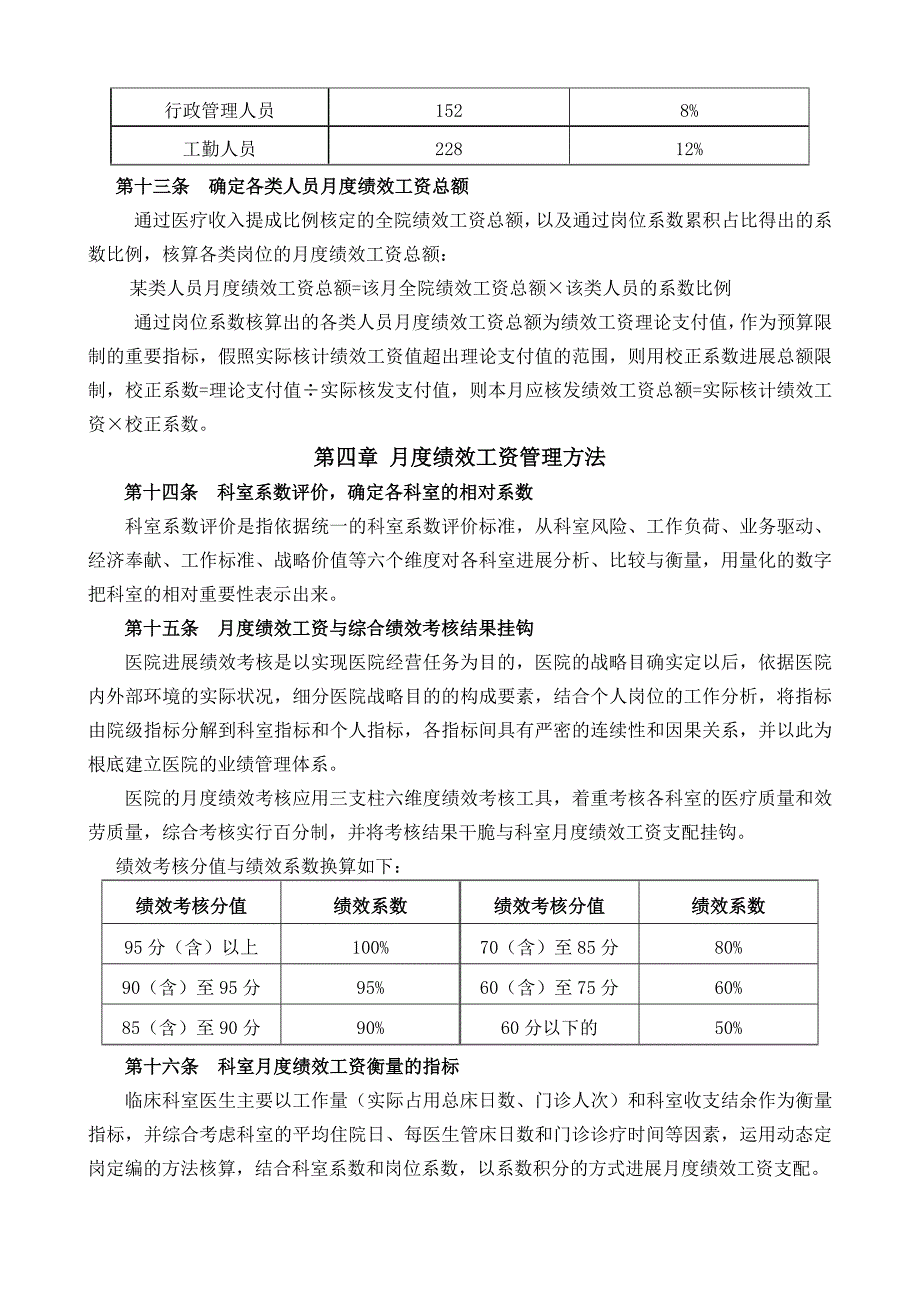 医院绩效工资管理方案_第4页