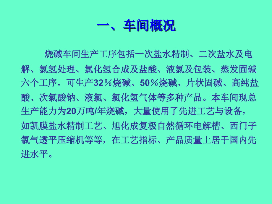 氯碱行业烧碱工艺演示_第1页