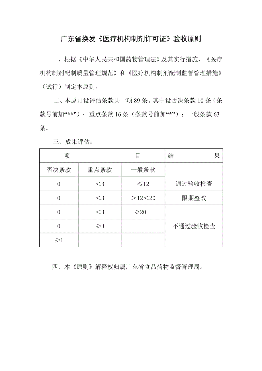 广东省换发医疗机构制剂许可证验收标准_第1页