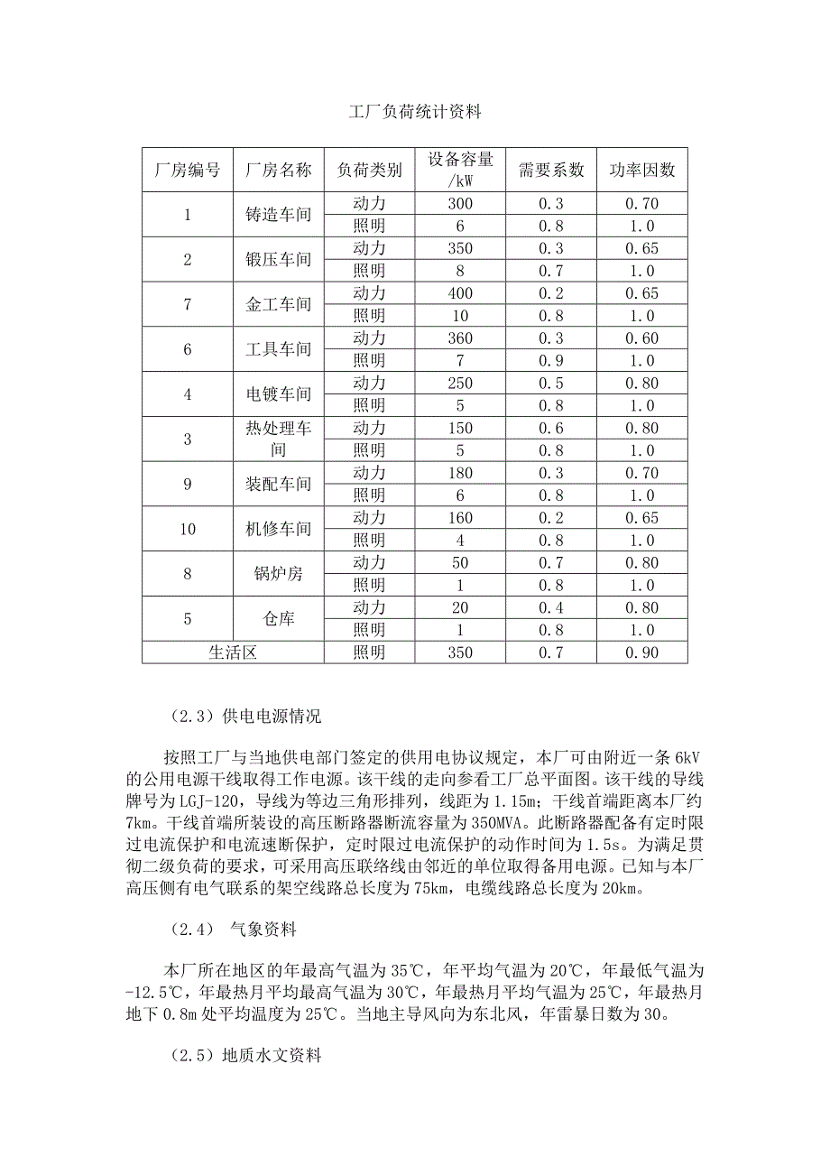 工厂供电课程设计降压变电所的课程设计_第4页