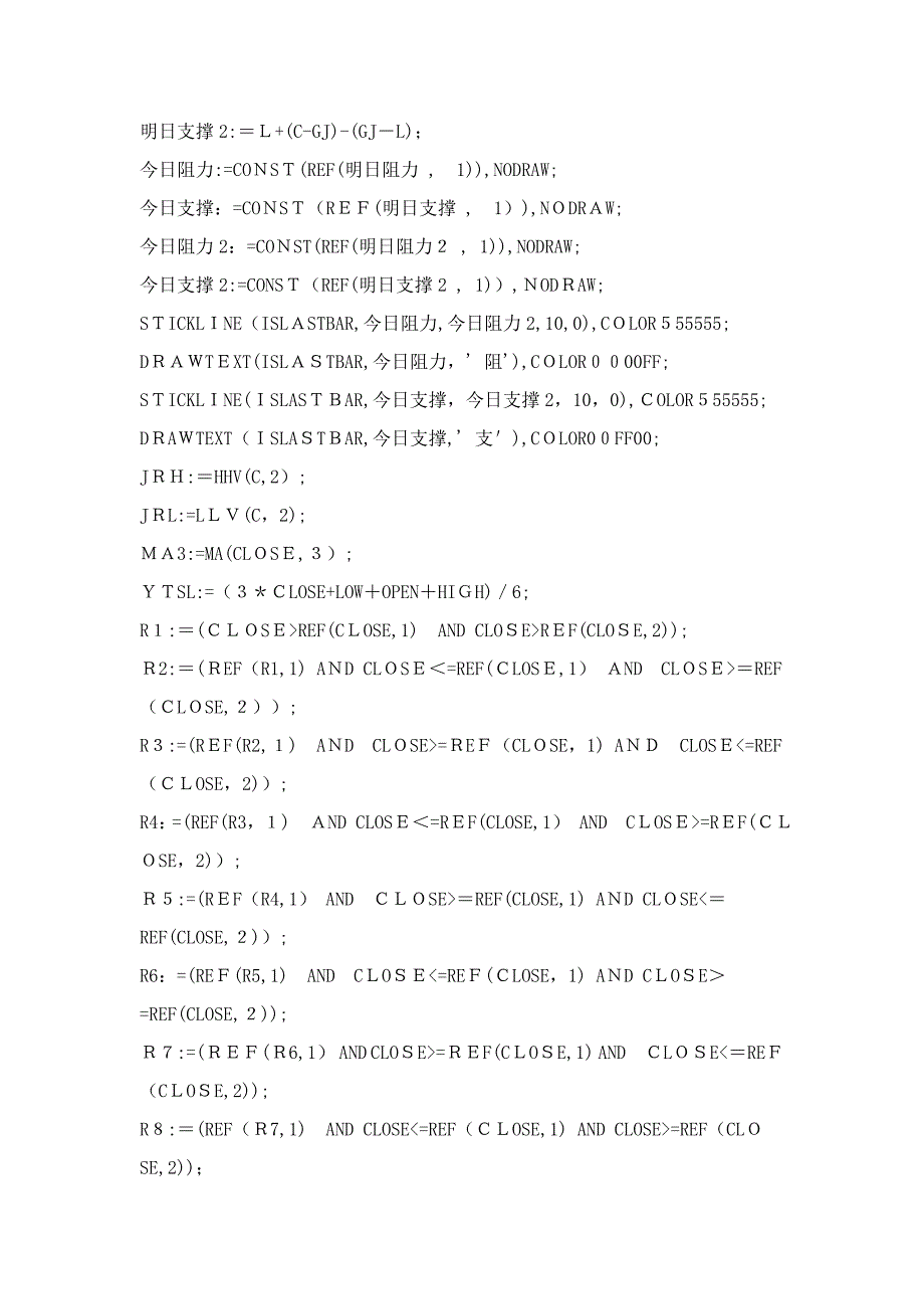 【股票指标公式下载】-【通达信】色彩峰(高点压力、低点支撑)_第3页