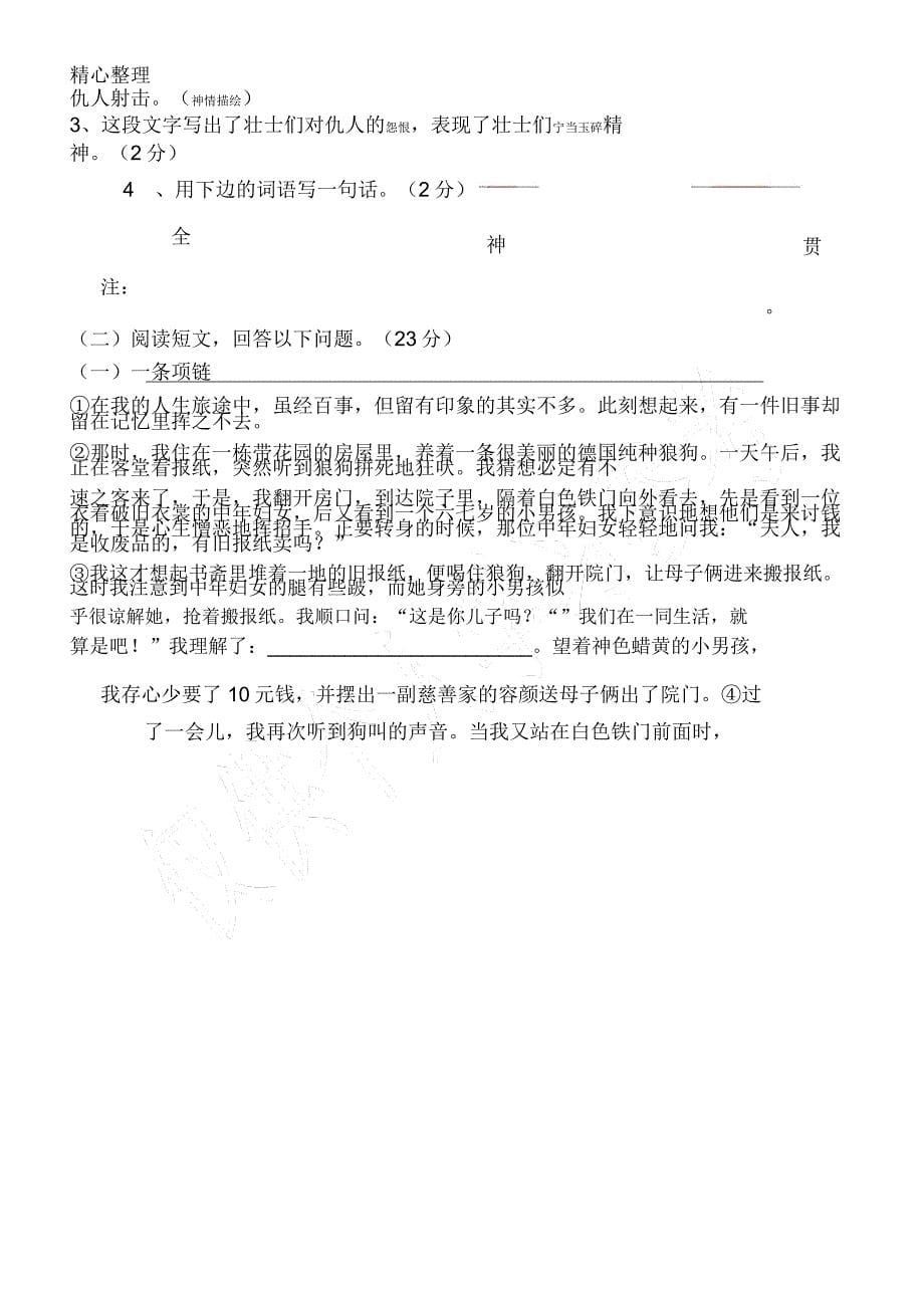 小学五升六语文检测卷参考2.docx_第5页