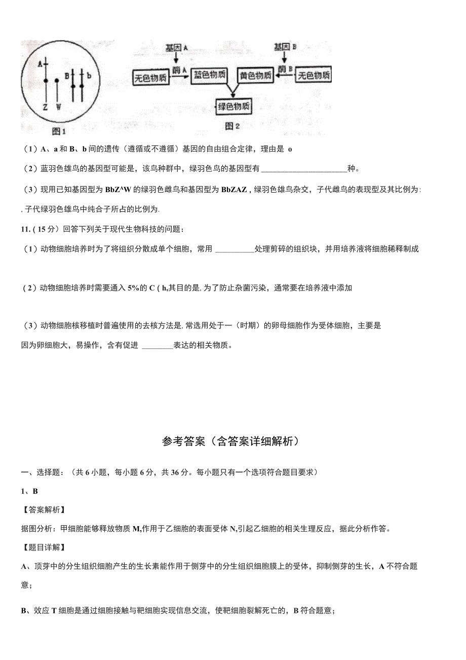 广东深深圳市深圳中学2022年高二生物第二学期期末检测模拟试题（含解析）_第4页