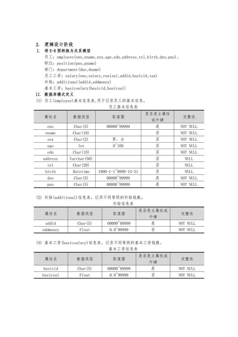 人力资源管理系统数据库的设计与实现_第5页