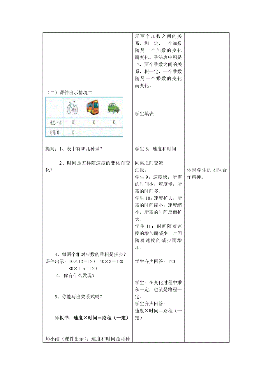 北师大版小学六年级数学下册反比例教学设计_第3页