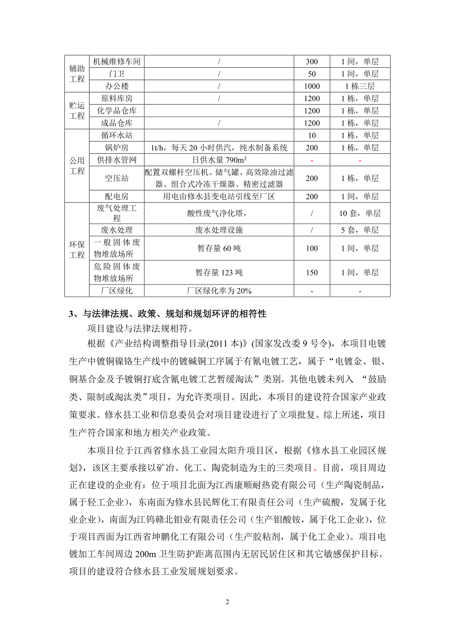 九江天际五金制品有限公司年产500万只锁芯、500万只锁体和200万套锁具项目环境影响报告书简本.doc_第3页