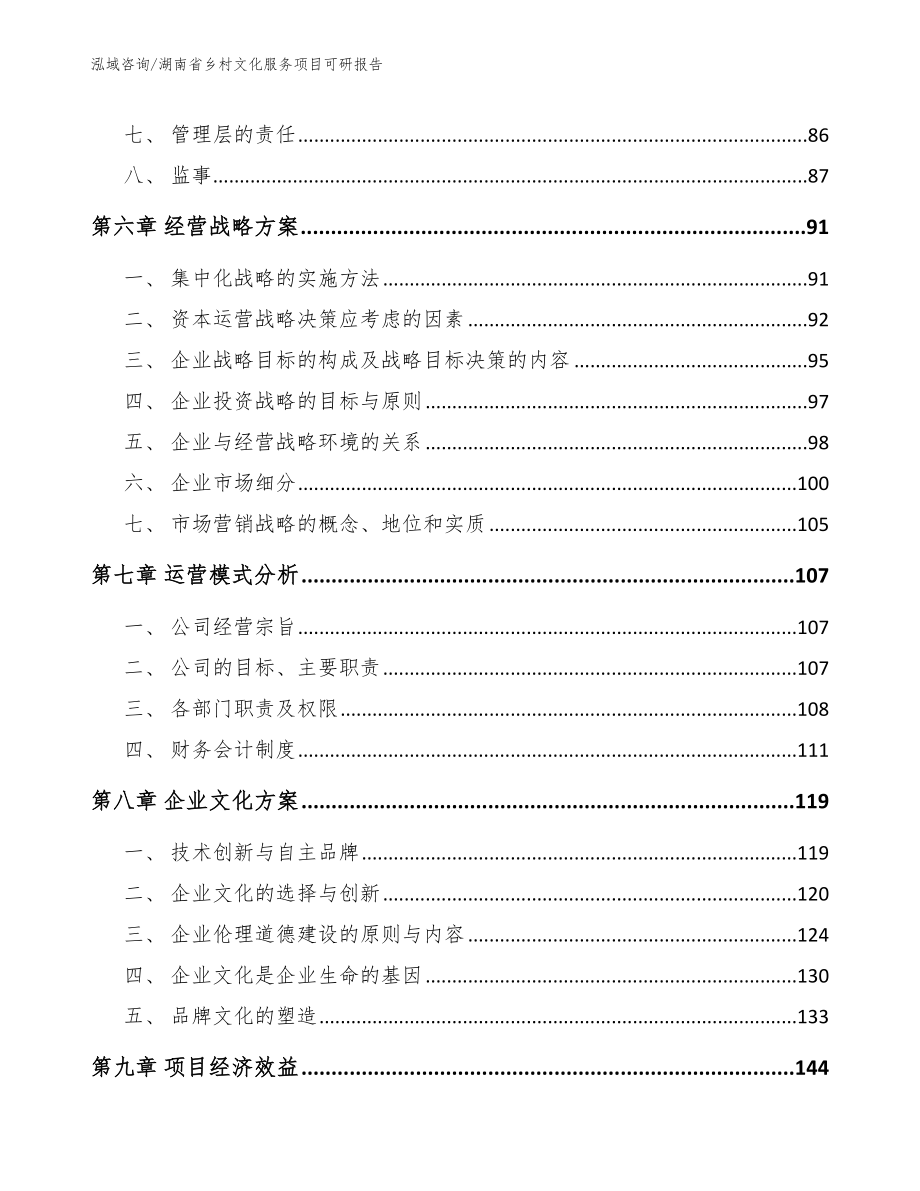 湖南省乡村文化服务项目可研报告范文模板_第3页