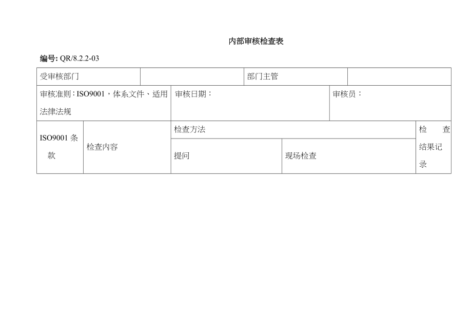 新版GSP内审记录表_第1页