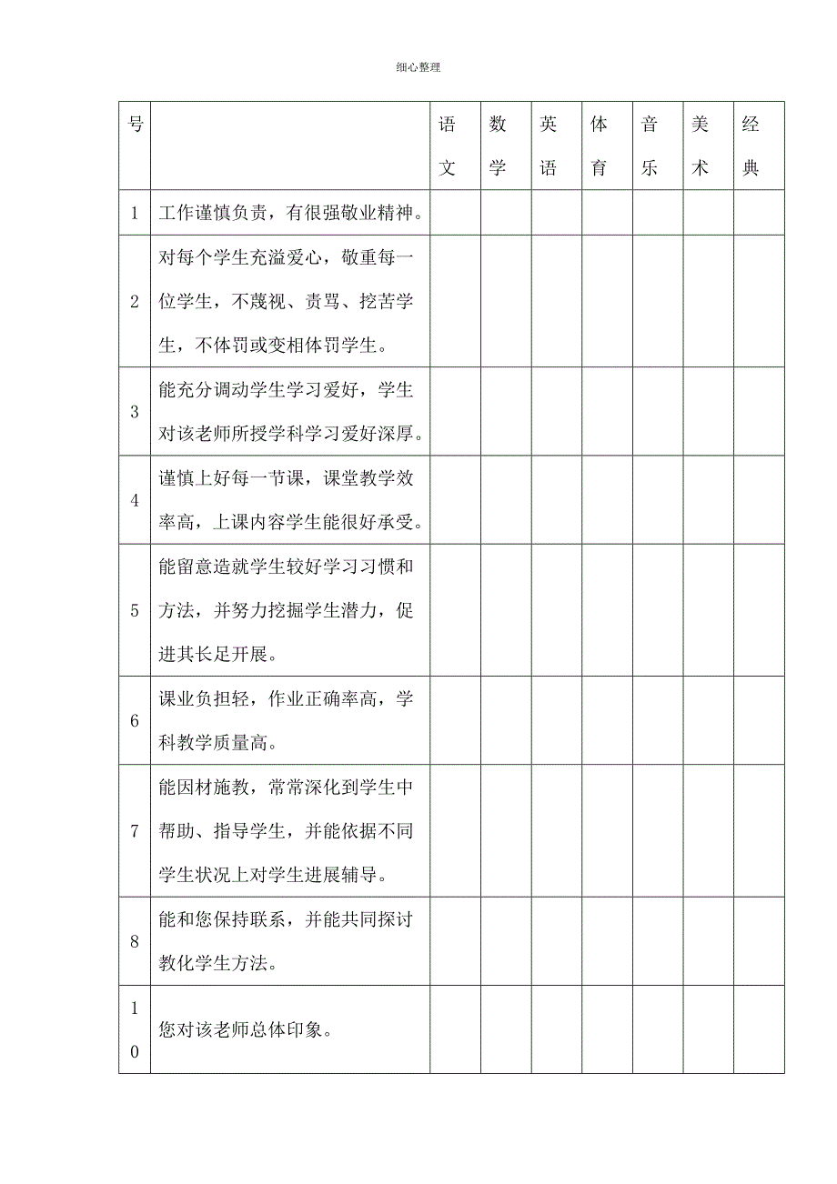 家长对学校满意度调查表_第3页