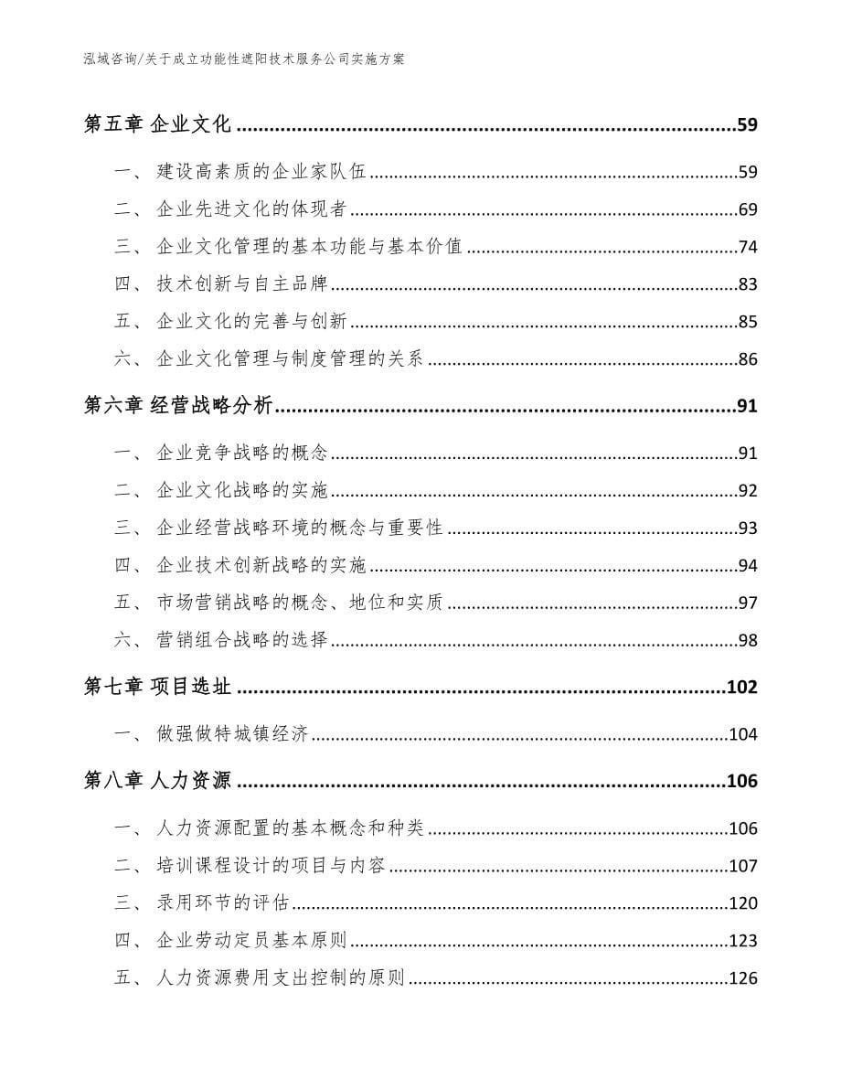 关于成立功能性遮阳技术服务公司实施方案_第5页