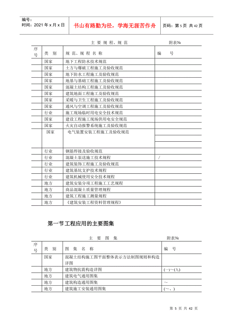 岳家楼铁路住宅区39＃地下车库工程施工组织设计(DOC40页)_第5页