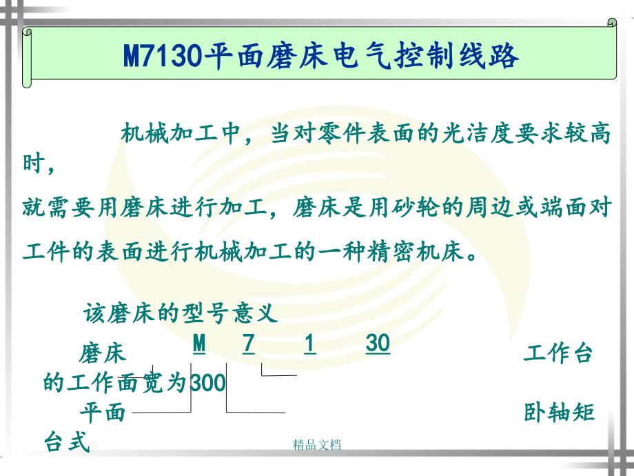 M7130平面磨床电气控制线路课件_第1页