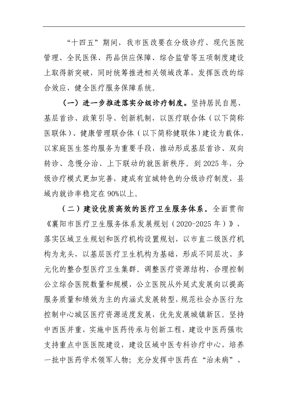 十四五规划(宜城医政)_第1页