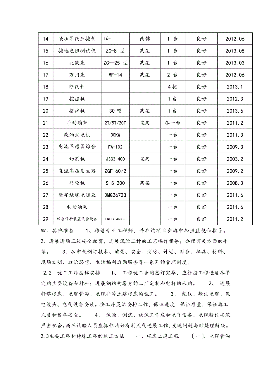 10KV供电线路施工组织设计_第4页