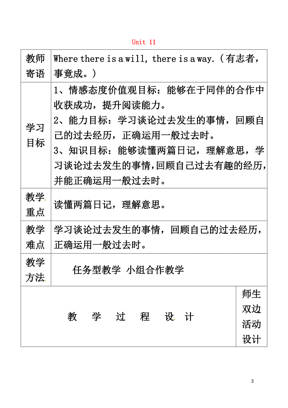 山东省广饶县广饶街道七年级英语下册Unit11HowwasyourschooltripSectionB3学案（原版）（新版）人教新目标版_第2页