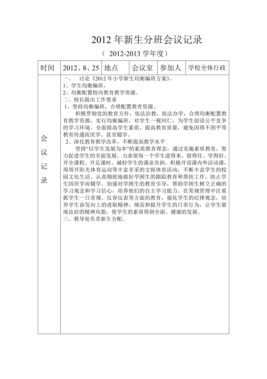 分班会议记录_第1页