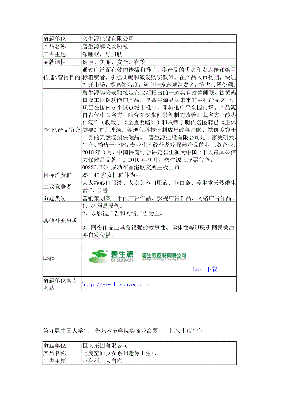 第九届中国大学生广告艺术节学院奖商业命题_第4页