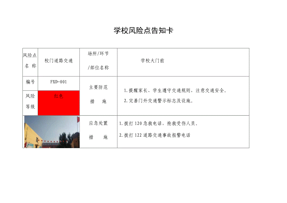 14 学校危险源风险点告知卡_第1页