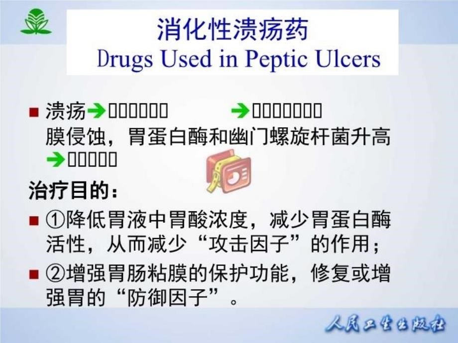 最新常见疾病治疗药物介绍第三十二章作用于消化系统药物PPT课件_第5页