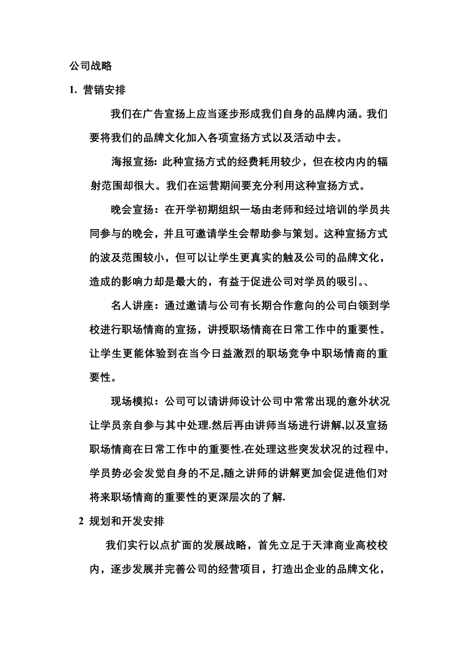 创业计划书之公司战略_第1页