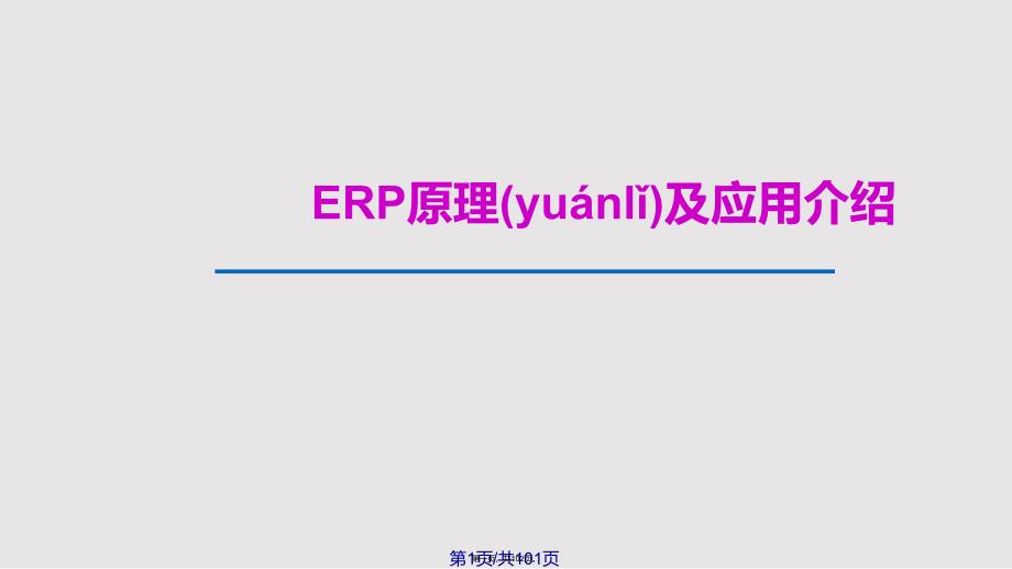 ERP原理培训威特实用教案_第1页