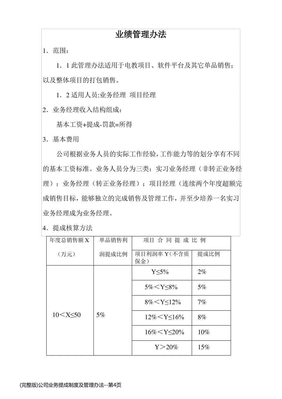 (完整版)公司业务提成制度及管理办法_第4页