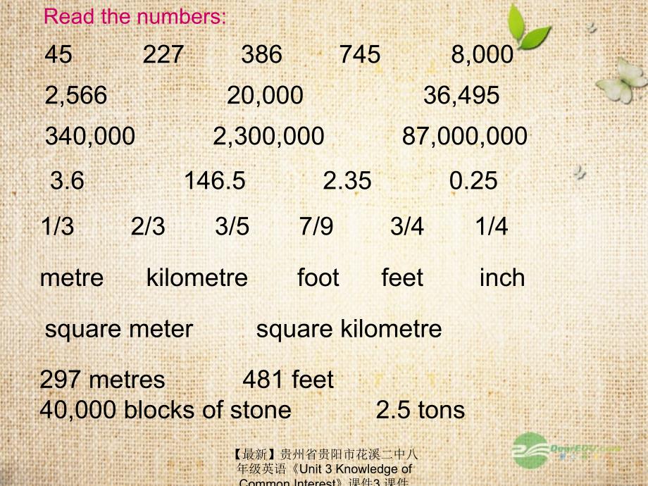 最新八年级英语Unit3KnowledgeofCommonInterest课件3课件_第3页