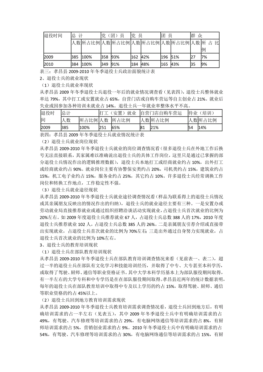 [调研报告]孝昌县退役士兵教育培训与就业现状及对策分析_第2页