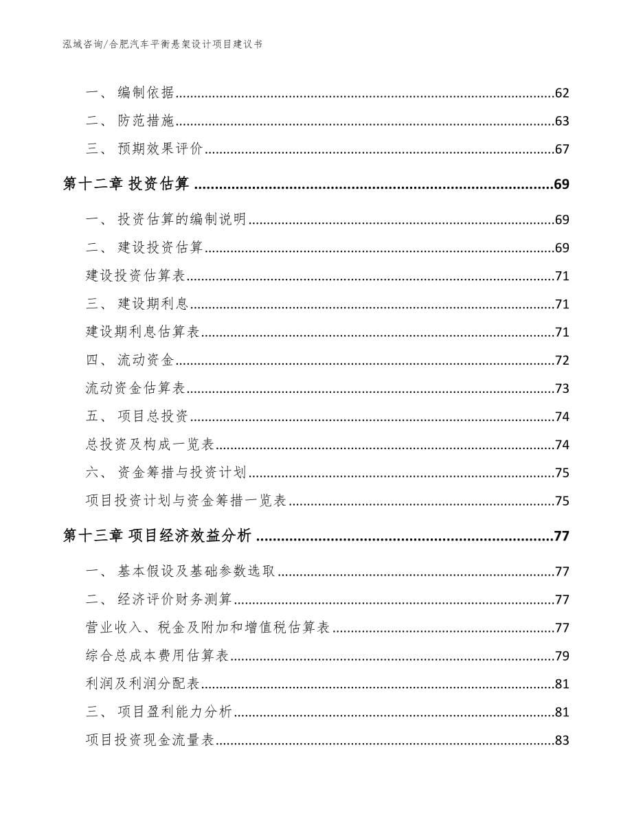 合肥汽车平衡悬架设计项目建议书_第5页