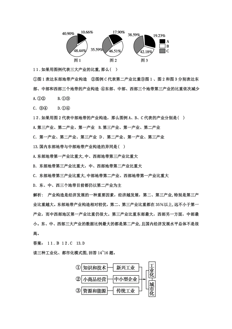 高中地理必修三期末测试题_第4页