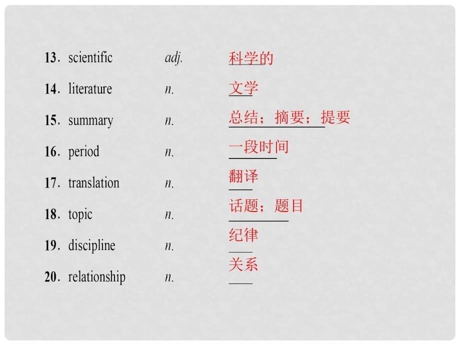 高三英语一轮复习 Module 2 My New Teachers课件 外研版必修1_第5页