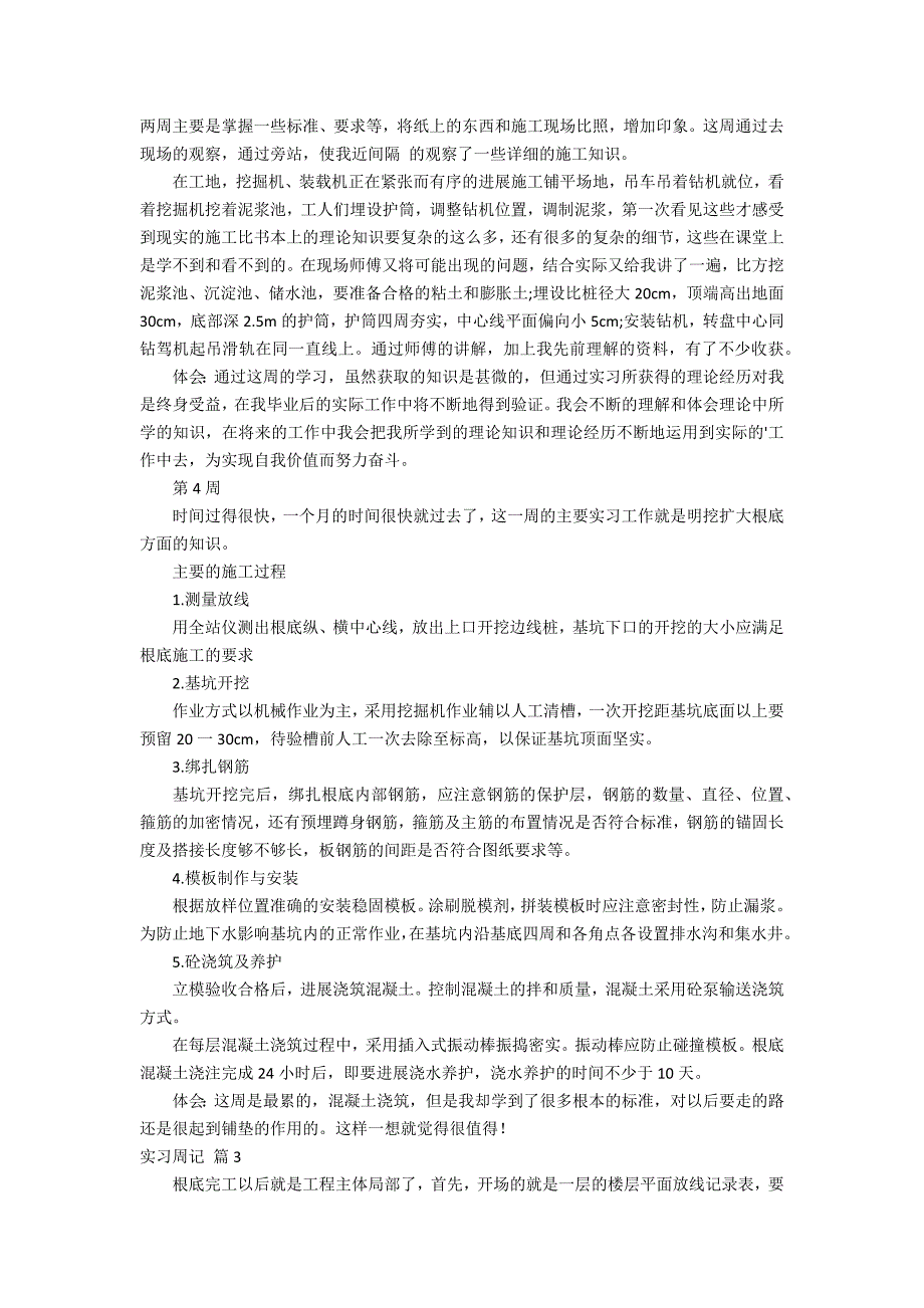 【精华】实习周记范文合集6篇_第4页