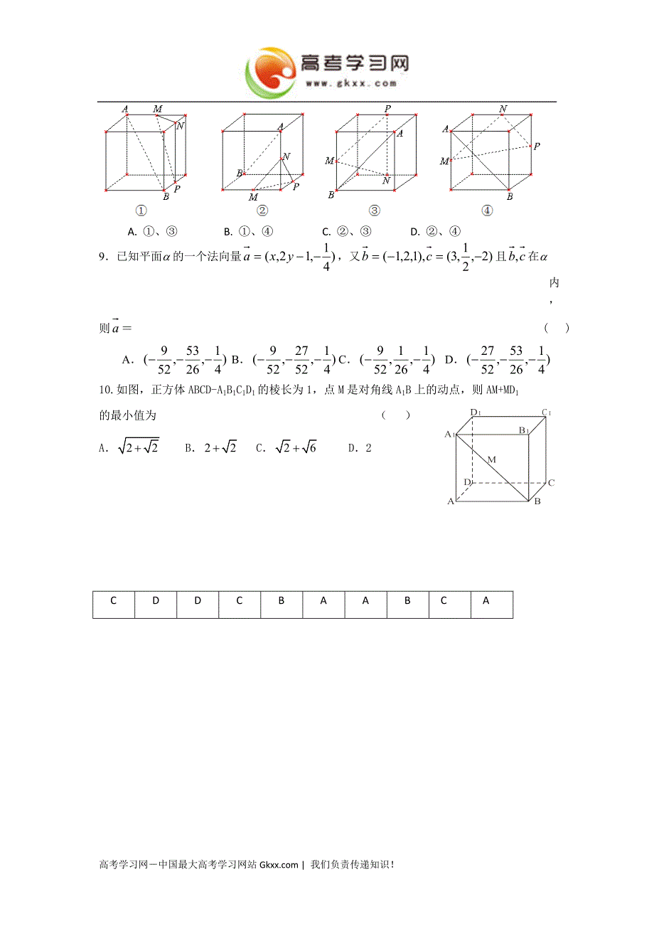 (精品)高二数学复习数学精练10_第2页
