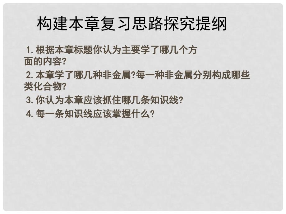 高中化学第四章非金属及其化合物全章复习课件新人教版必修1_第2页