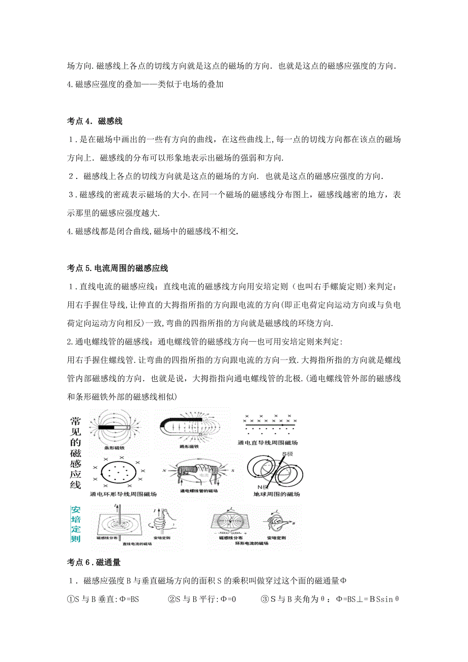 高三物理一轮复习必备磁场高中物理_第4页