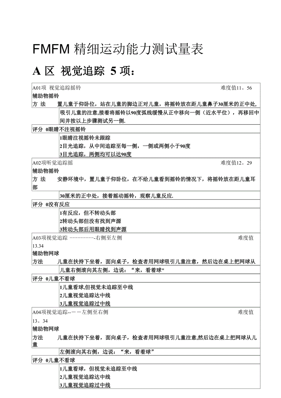 FMFM精细运动量表_第1页