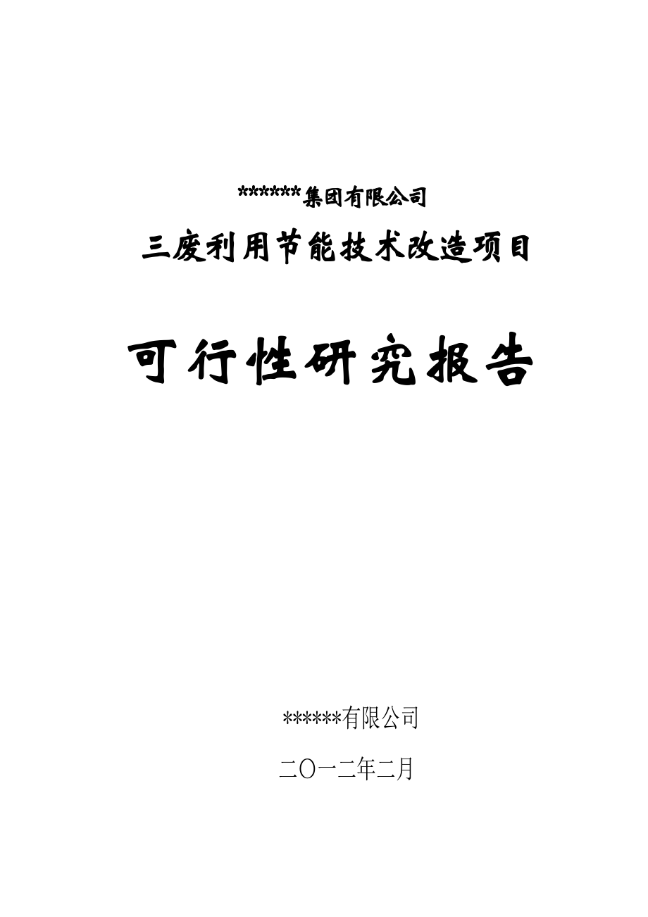 三废利用节能技术改造项目可行性论证报告.doc_第2页