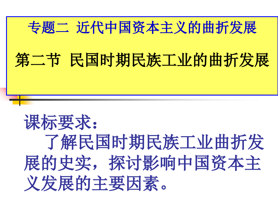 民国时期民族工业的曲折发展定稿课件_第1页