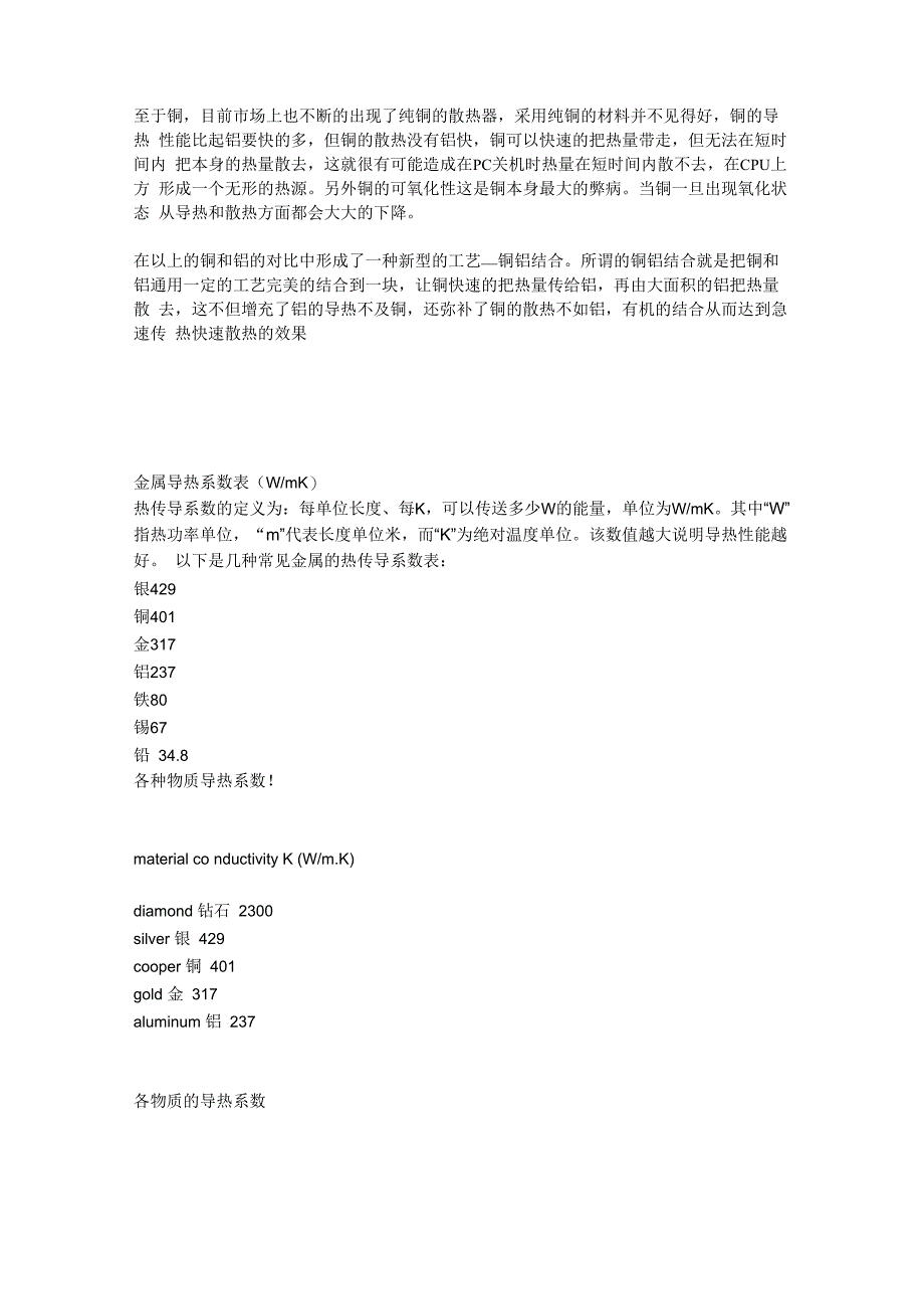 各类常用金属材料及铝合金导热系数_第2页