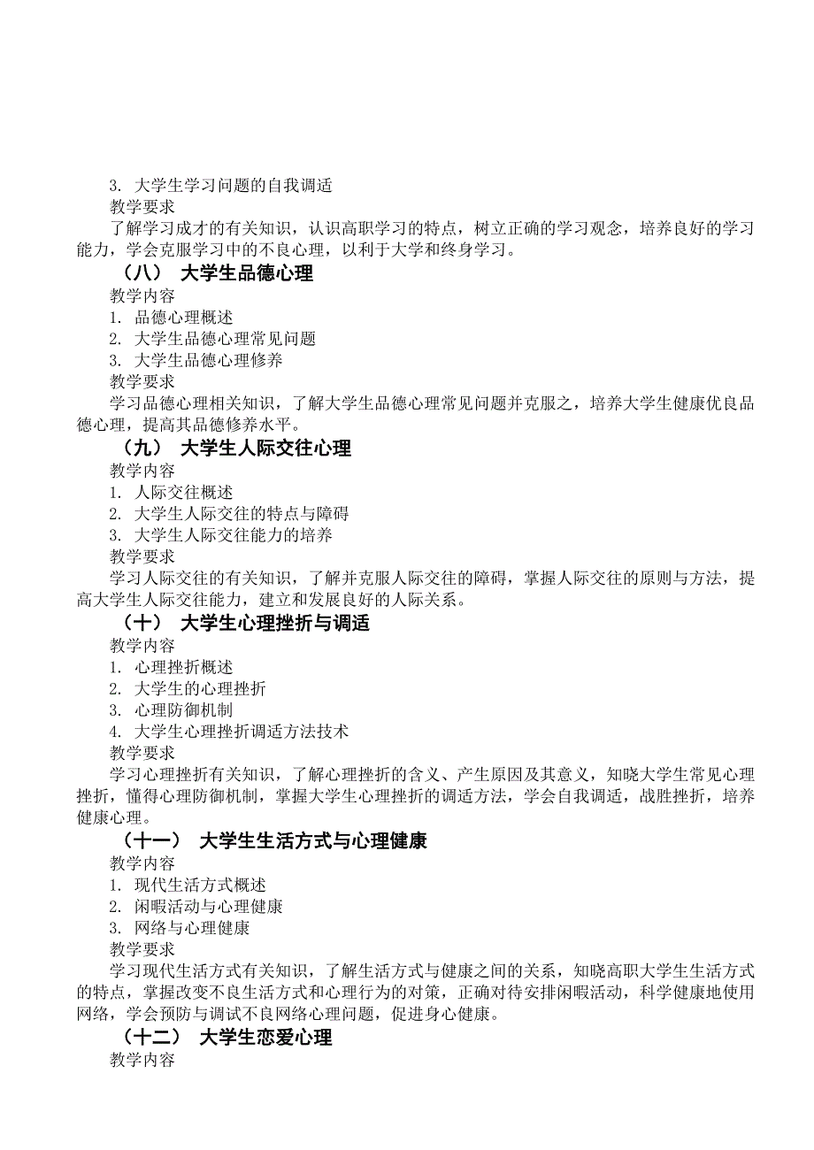 《心理健康》课程教学大纲_第3页