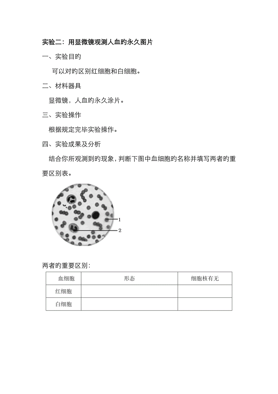 实验二.用显微镜观察人血的永久图片_第1页