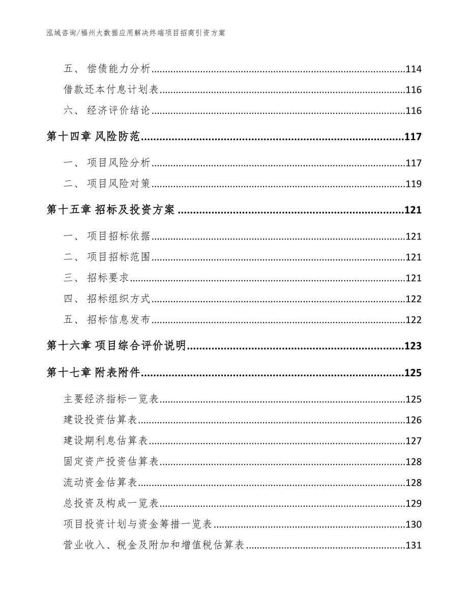 福州大数据应用解决终端项目招商引资方案（参考模板）_第5页