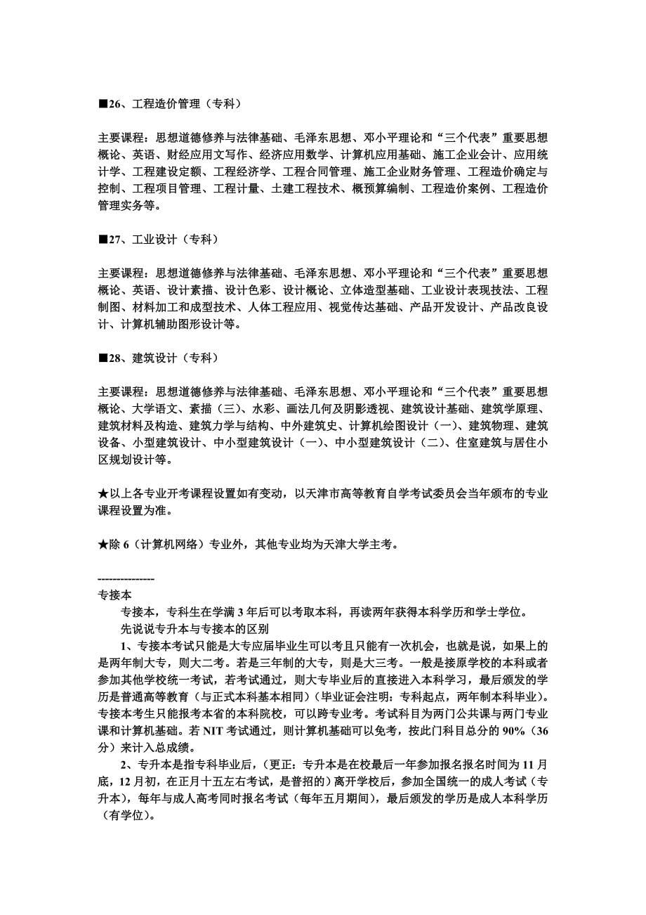 天津大学高自考专业设置.doc_第5页