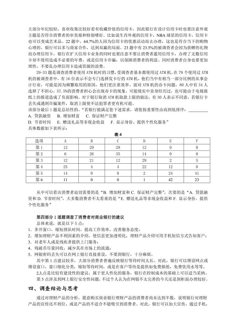 商业银行消费者需求调查报告_第5页