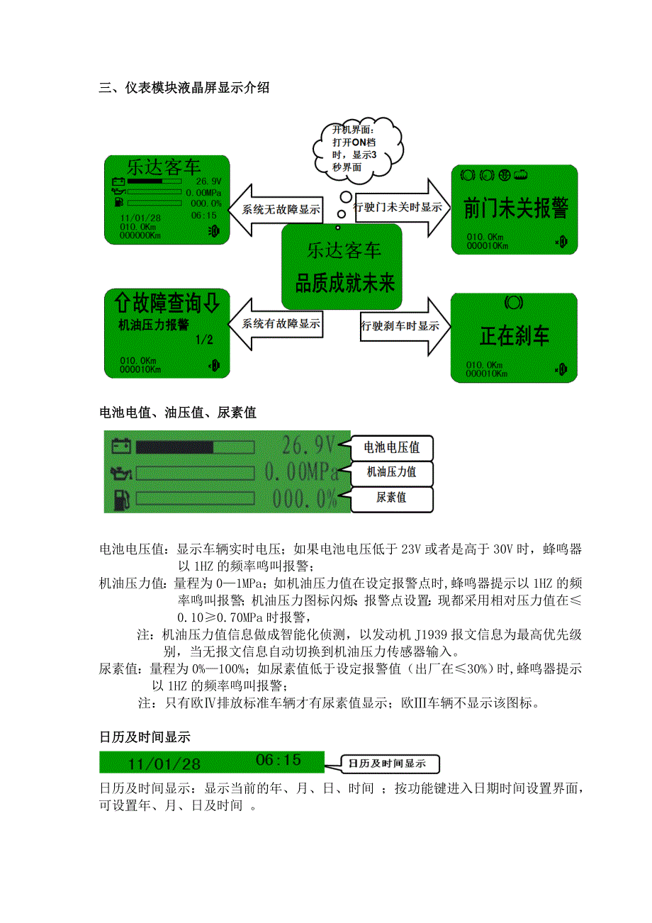 客车仪表操作指南_第4页