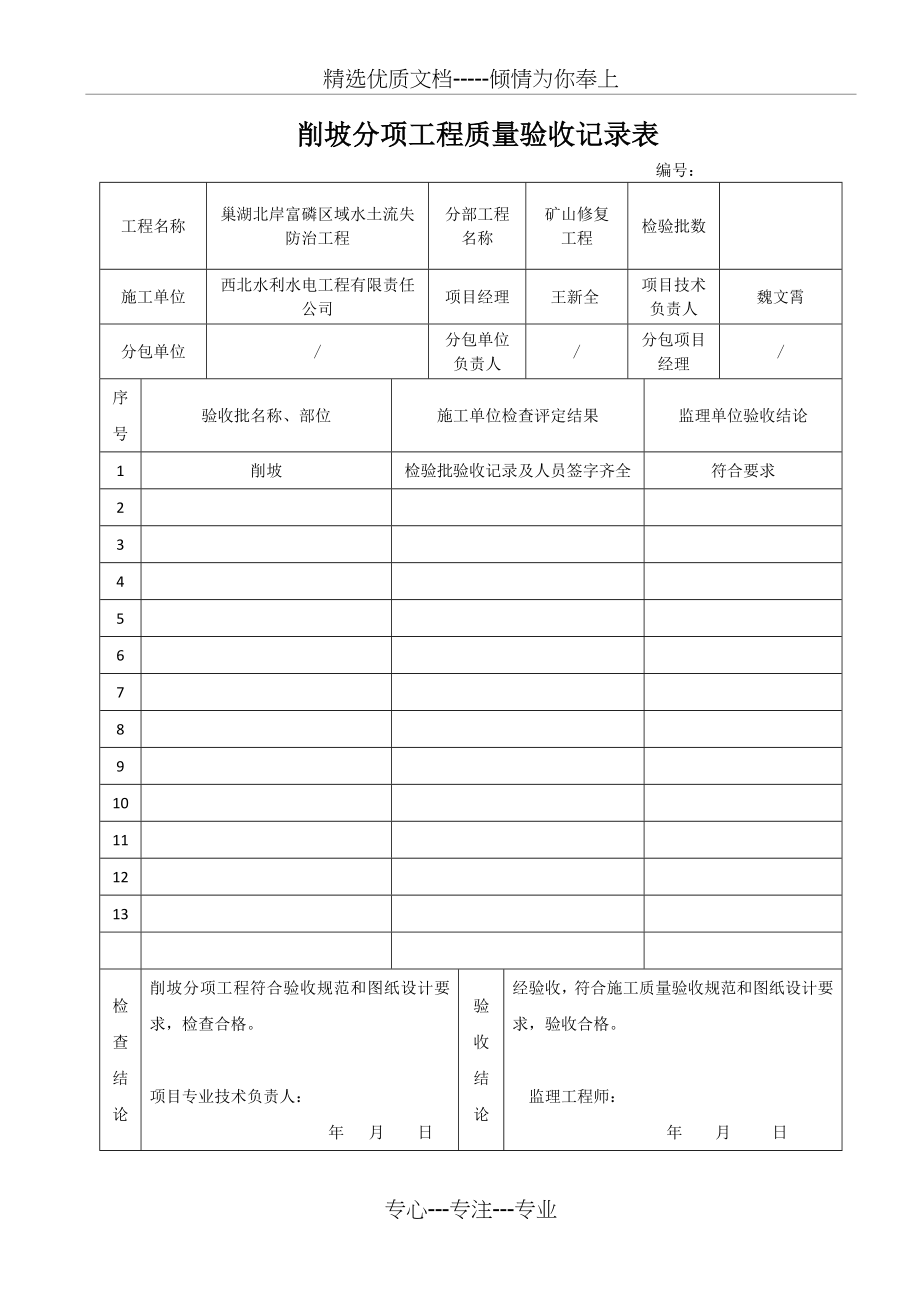 矿山治理检验批资料_第4页