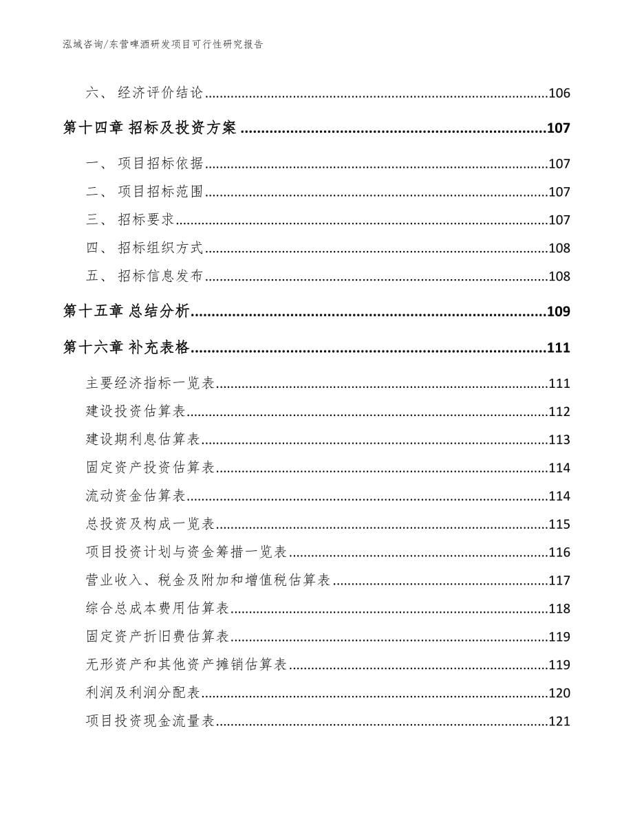 东营啤酒研发项目可行性研究报告_第5页