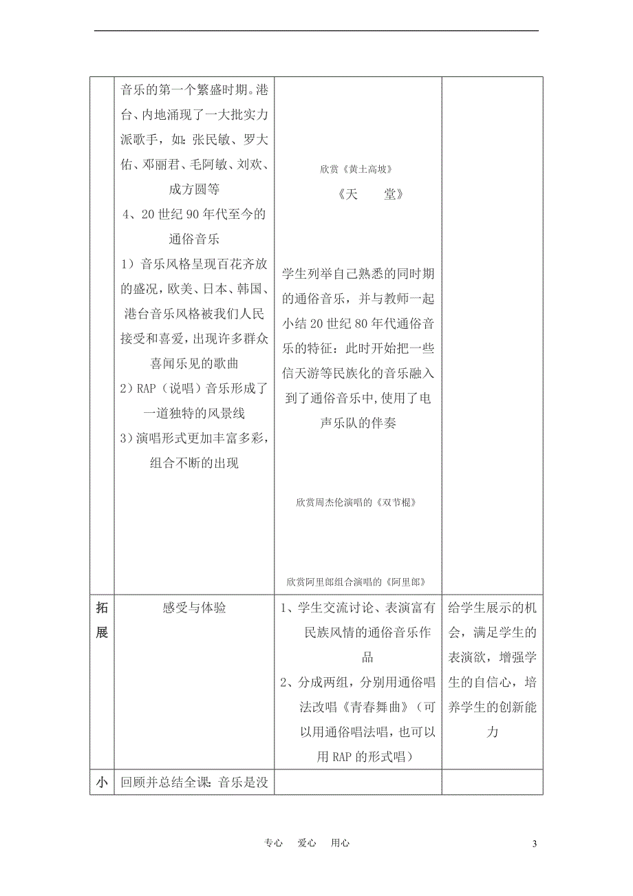 高中美术-中国通俗音乐民族风教案_第3页