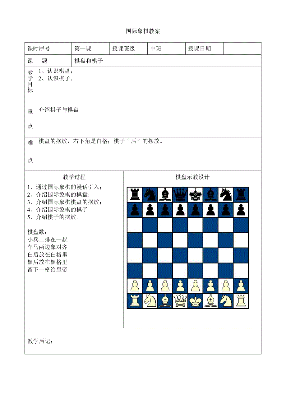 国际象棋中班教案_第1页
